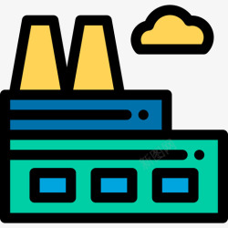 工业园区图标工业园区实物资产15线性颜色图标高清图片