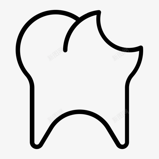 牙齿龋齿蛀牙图标svg_新图网 https://ixintu.com 牙槽1 牙齿 蛀牙 龋齿