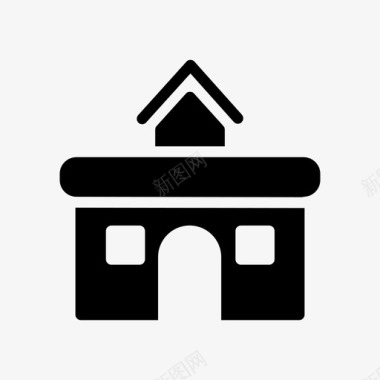学校建筑房产图标图标