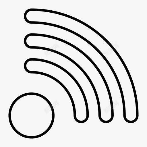 信号已连接互联网图标svg_新图网 https://ixintu.com wifi 互联网 信号 已连接 流媒体 直播