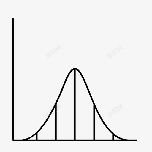 钟形曲线图总体图标svg_新图网 https://ixintu.com 图 总体 统计 钟形曲线