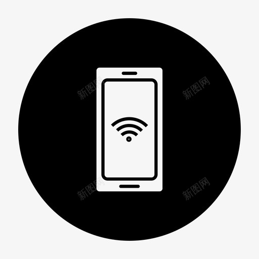 手机通讯联通图标svg_新图网 https://ixintu.com wifi 手机 物联网 物联网黑填充减前 联通 通讯