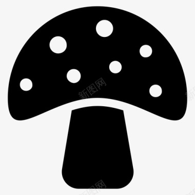 蘑菇菌类牡蛎蘑菇图标图标