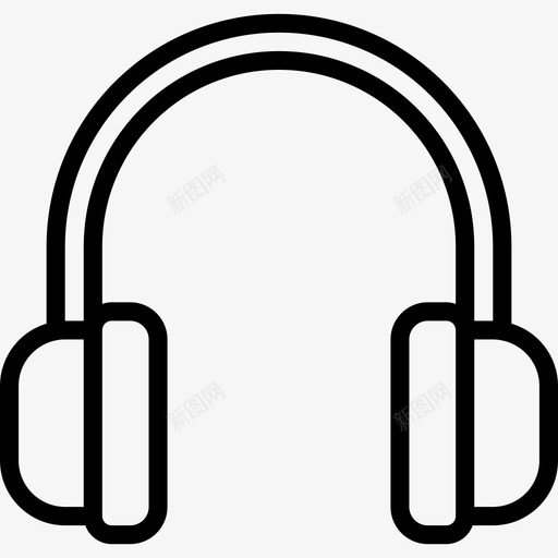 耳机必需品2线性图标svg_新图网 https://ixintu.com 必需品2 线性 耳机