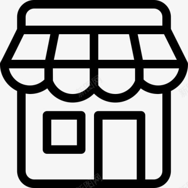 商店购物37线性图标图标