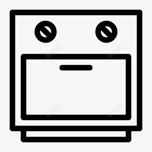 烤箱电器电子图标svg_新图网 https://ixintu.com 厨房 厨房用具线图标 烤箱 电器 电子