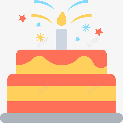 生日蛋糕派对和庆祝活动2扁平图标svg_新图网 https://ixintu.com 扁平 派对和庆祝活动2 生日蛋糕