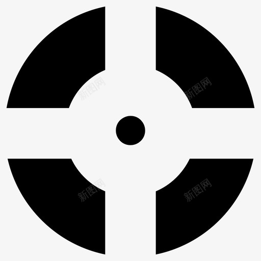 圆象限圆弧折弯图标svg_新图网 https://ixintu.com 十字 圆弧 圆象限 嵌套圆变化 折弯 标记