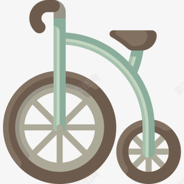 自行车马戏团23扁平图标图标