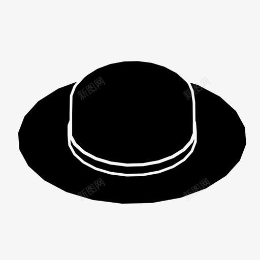 帽子服装时装图标svg_新图网 https://ixintu.com 头 帽子 时装 服装 软呢帽