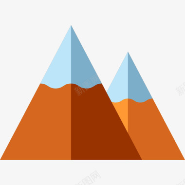 山地冬季元素4平坦图标图标