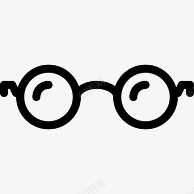 眼镜hipster3线状图标图标