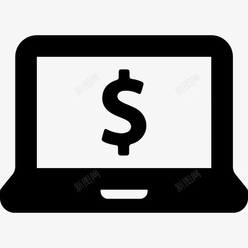 笔记本电脑财务套件固态图标svg_新图网 https://ixintu.com 固态 笔记本电脑 财务套件