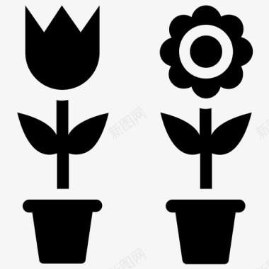 植物开花植物花园图标图标