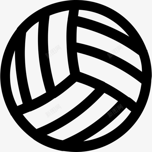排球运动50直线型图标svg_新图网 https://ixintu.com 排球 直线型 运动50
