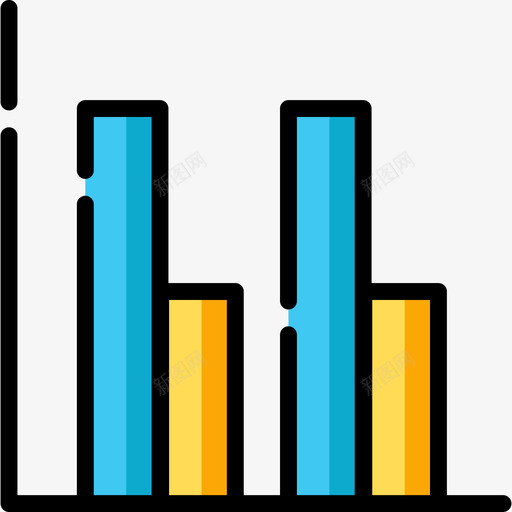 条形图图表2线颜色图标svg_新图网 https://ixintu.com 图表2 条形图 线颜色