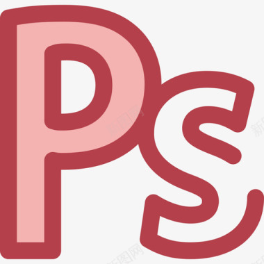 AdobePhotoshop徽标5红色图标图标