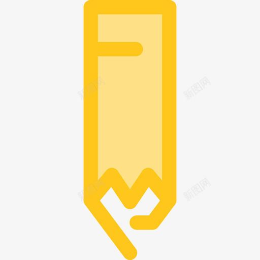 铅笔网10黄色图标svg_新图网 https://ixintu.com 网10 铅笔 黄色