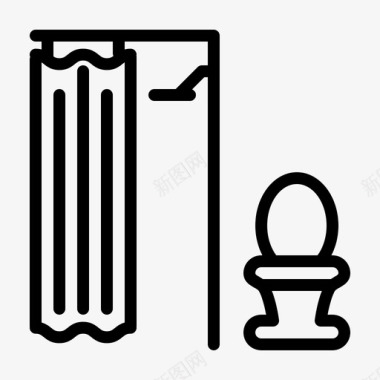 浴室建造工艺图标图标