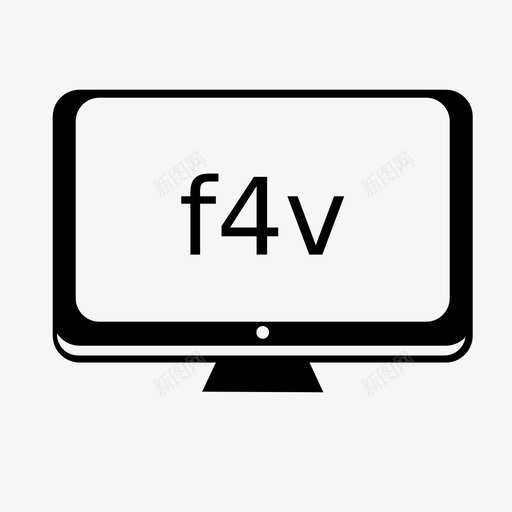 flashvideoflv监视器图标svg_新图网 https://ixintu.com f4v flashvideo flv ui 普通视频格式 监视器 视频格式
