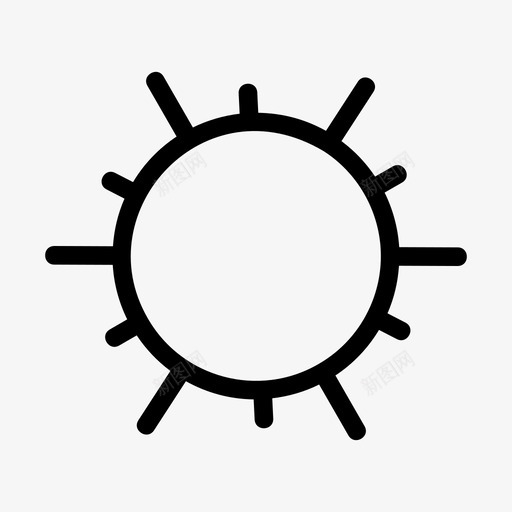 太阳气候白天图标svg_新图网 https://ixintu.com 假日线图标 天气 太阳 气候 白天 阳光