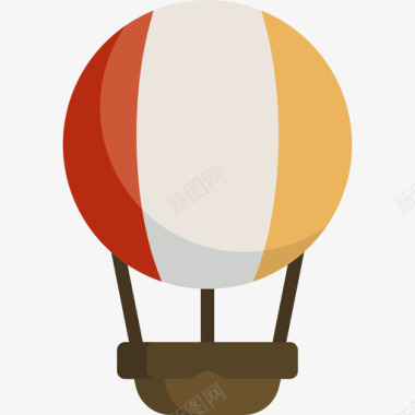 热气球startups3扁平图标图标