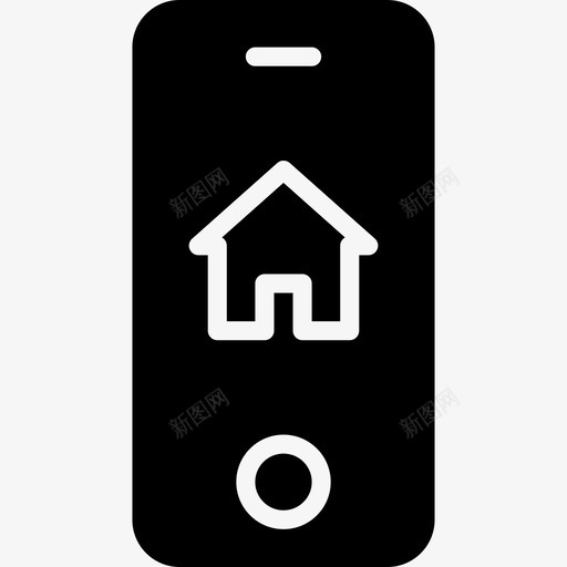 移动电话家庭自动化3已填充图标svg_新图网 https://ixintu.com 家庭自动化3 已填充 移动电话