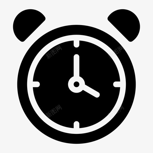 闹钟四点钟时间图标svg_新图网 https://ixintu.com 四点钟 手表 时间 闹钟
