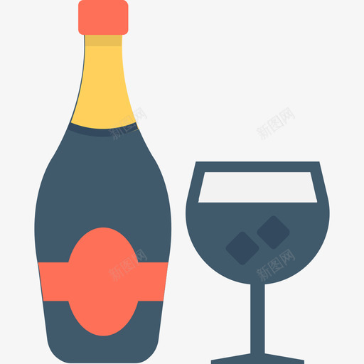 香槟派对和庆祝平淡图标svg_新图网 https://ixintu.com 平淡 派对和庆祝 香槟