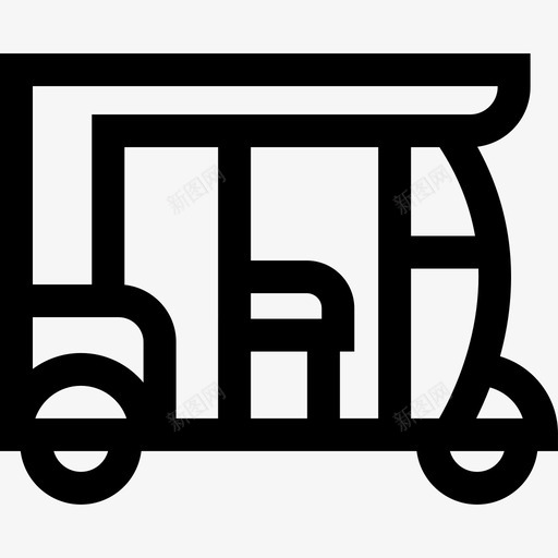 人力车印度独立日3直线图标svg_新图网 https://ixintu.com 人力车 印度独立日3 直线