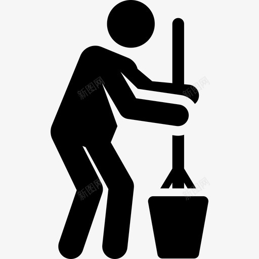 清洁工清洁服务填充图标svg_新图网 https://ixintu.com 填充 清洁工 清洁服务