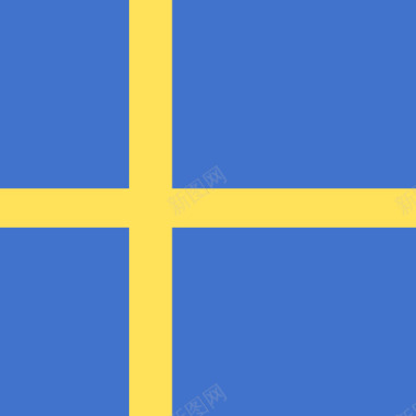 瑞典国际旗帜4方形图标图标