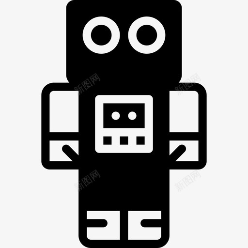 机器人玩具15填充图标svg_新图网 https://ixintu.com 填充 机器人 玩具15