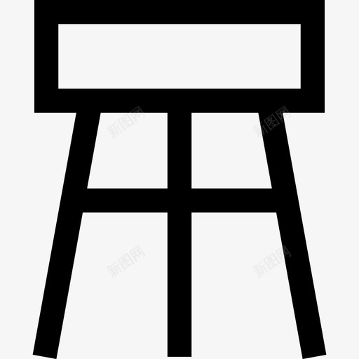 木椅家居用品4直线型图标svg_新图网 https://ixintu.com 家居用品4 木椅 直线型