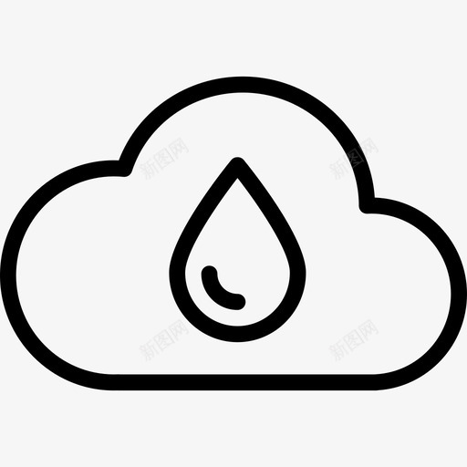 雨天气图标集线性svg_新图网 https://ixintu.com 天气图标集 线性 雨
