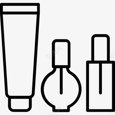 奶油化妆品2线性图标图标