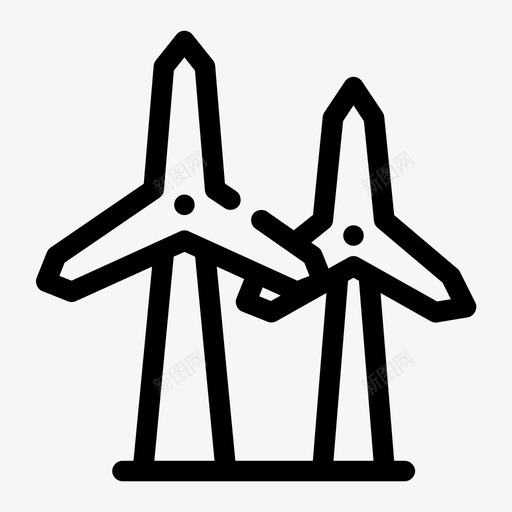 风车荷兰能源图标svg_新图网 https://ixintu.com 力量 能源 能源缺口中等 荷兰 风车