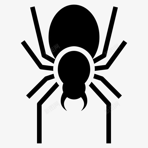 蜘蛛虫子危险图标svg_新图网 https://ixintu.com 万圣节 危险 昆虫 虫子 蜘蛛
