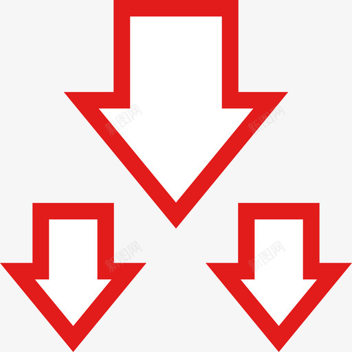 箭头信息图形红色3扁平图标svg_新图网 https://ixintu.com 信息图形红色3 扁平 箭头