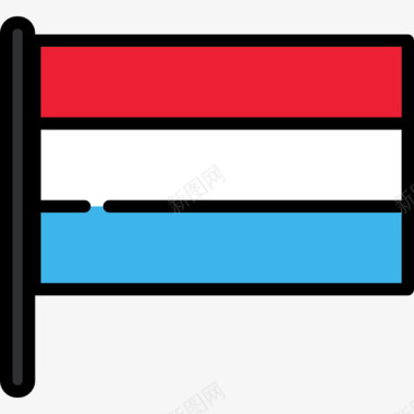 卢森堡国旗收藏2桅杆图标图标