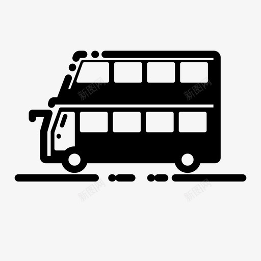 双层巴士汽车水平图标svg_新图网 https://ixintu.com 双层巴士 水平 汽车 运输
