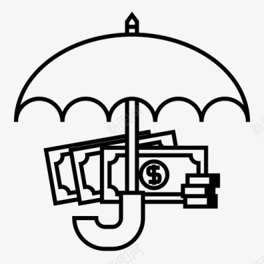 资金保护保险保护伞图标图标