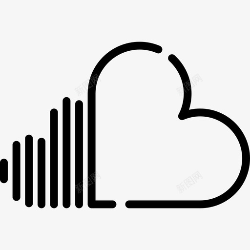 Soundcloud社交媒体27线性图标svg_新图网 https://ixintu.com Soundcloud 社交媒体27 线性