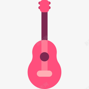 吉他嬉皮士3扁平图标图标