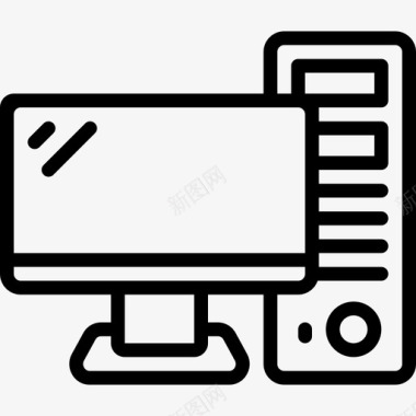 计算机办公设备5线性图标图标