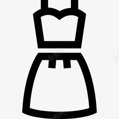 连衣裙服装款式5直线型图标图标