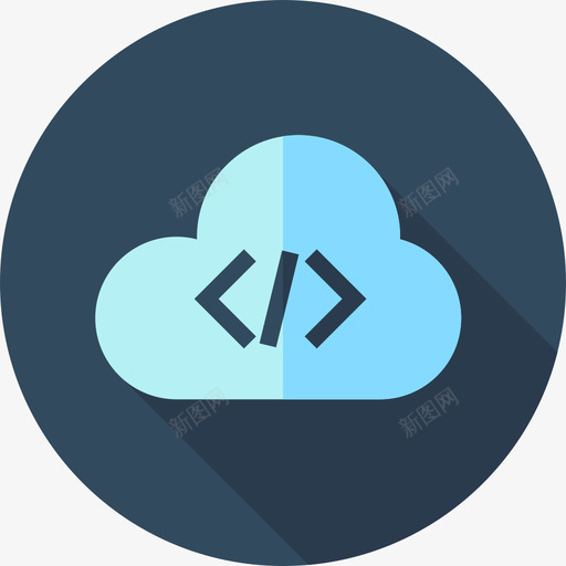 云计算开发21扁平图标svg_新图网 https://ixintu.com 云计算 开发21 扁平