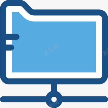 文件夹网络和通信双色图标图标
