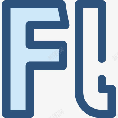 AdobeFlashPlayer徽标3蓝色图标图标