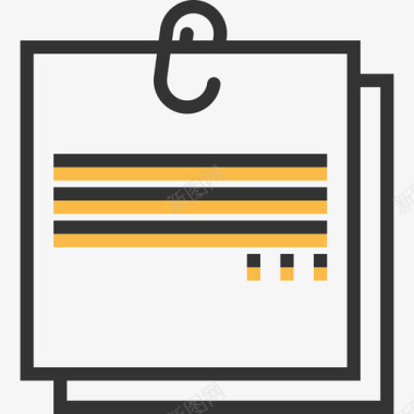文件商业机密黄影图标图标